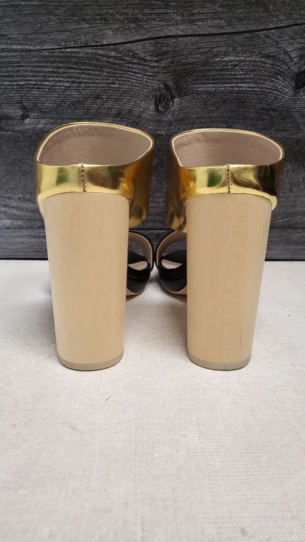 Kathryn Wilson Gold/Black Lisa Heel (38)