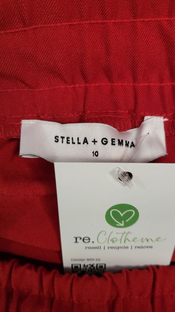 Stella + Gemma Red Wide Leg Pant (10)