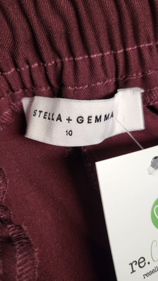 Stella + Gemma Plum Wide leg Pant (10)