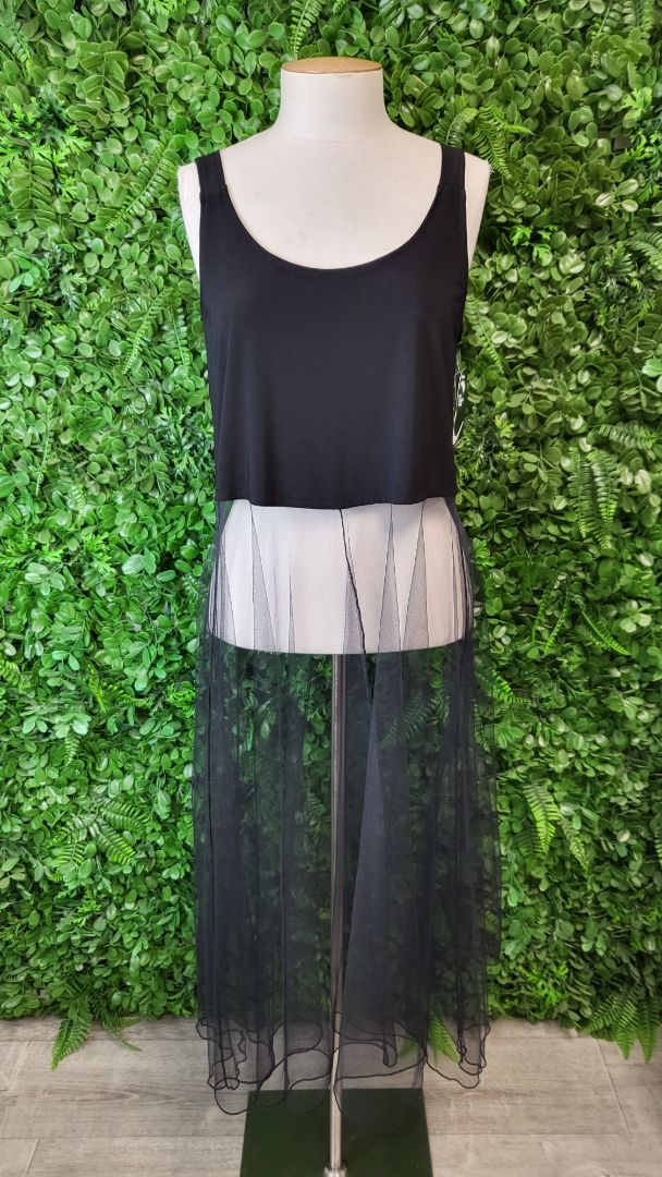 Cashews Black Layering Tulle Slip BNWT (10)