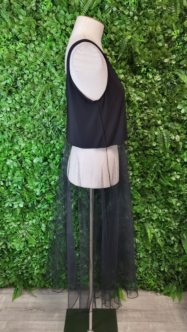 Cashews Black Layering Tulle Slip BNWT (10)