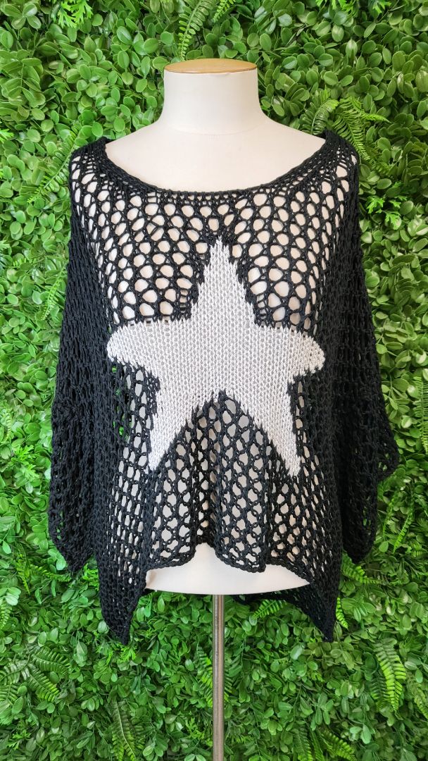 The Hip Shop Black Net Jumper OSFM