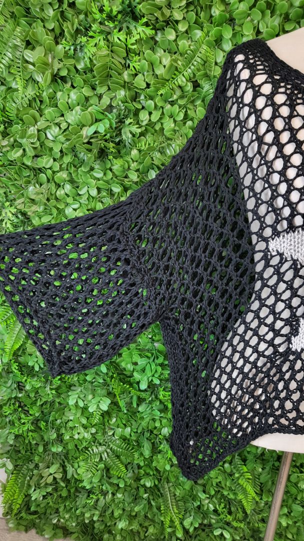 The Hip Shop Black Net Jumper OSFM