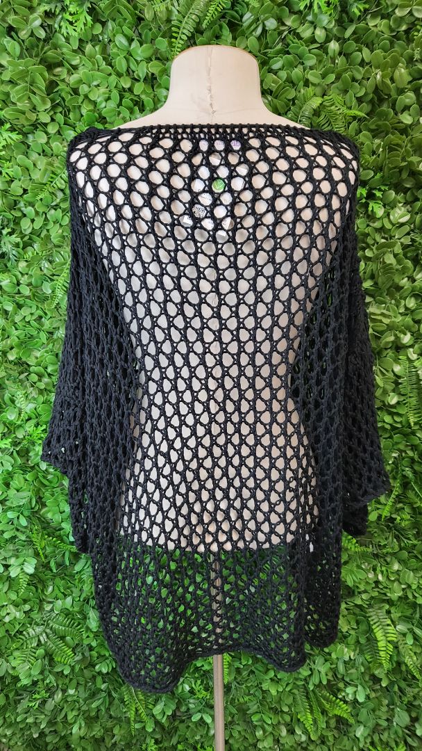 The Hip Shop Black Net Jumper OSFM