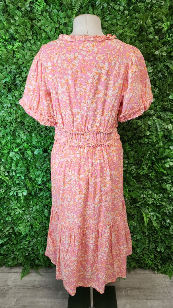 Yas Print Midi Dress (10-12)