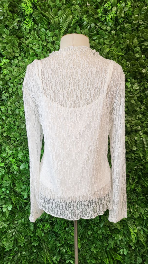 Among The Brave Cream Lace Up Top (16)