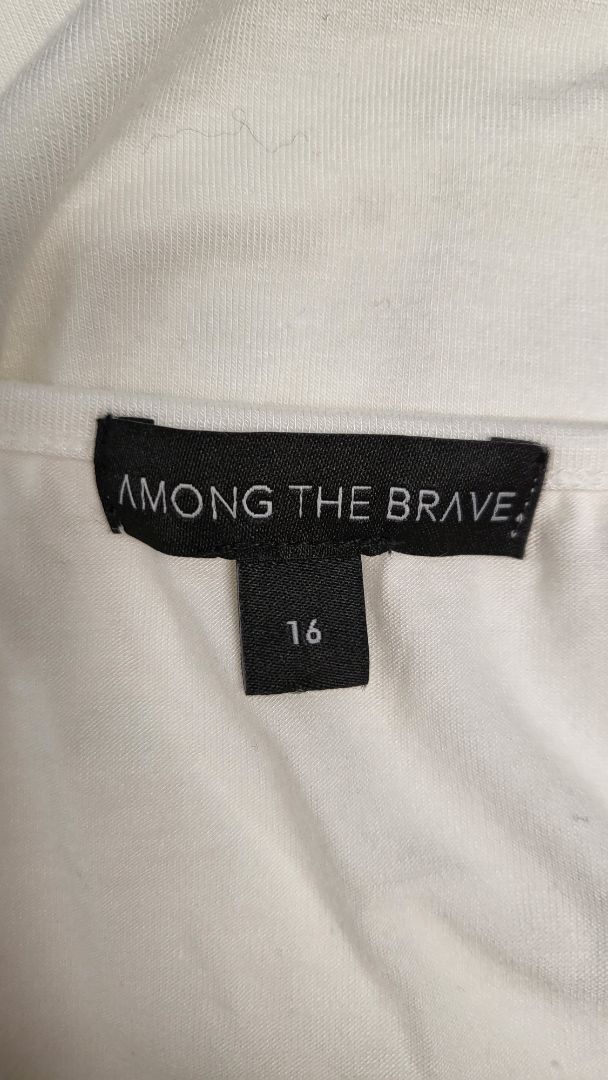 Among The Brave Cream Lace Up Top (16)