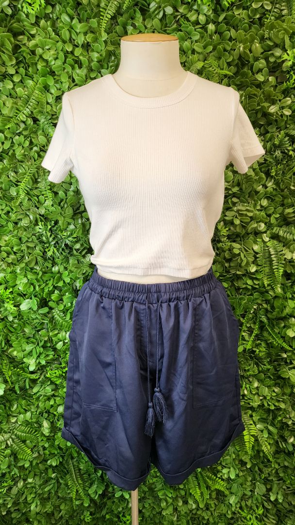 Pretty Basics Navy Katniss Shorts BNWT (12)