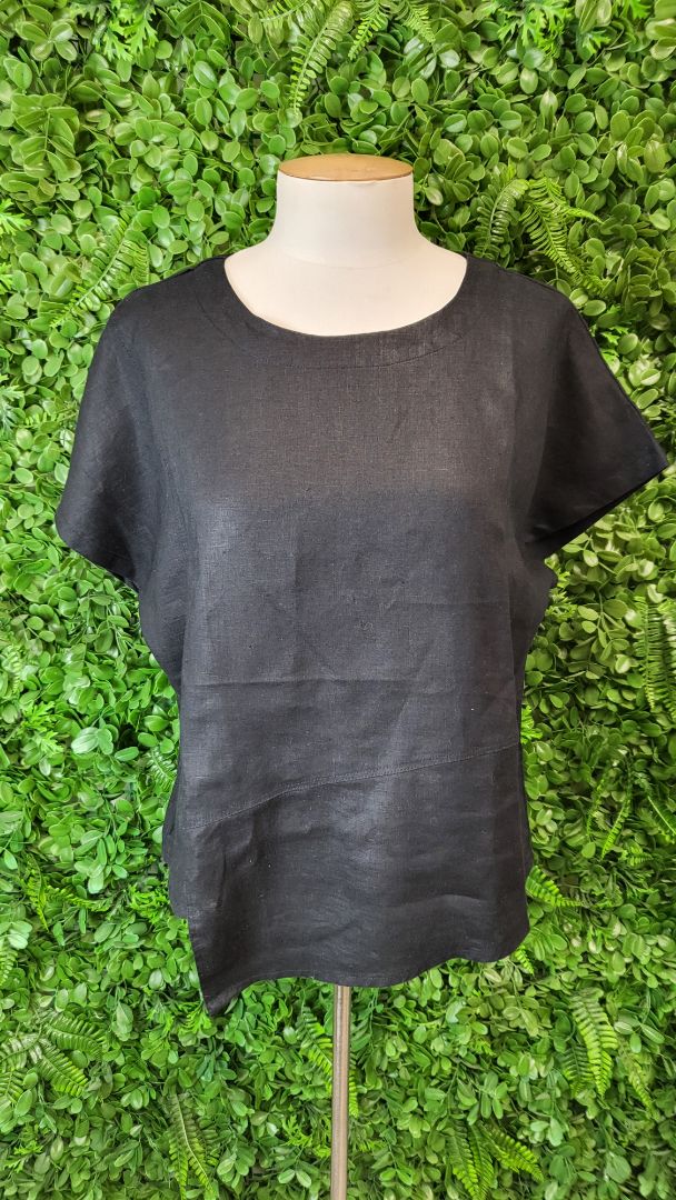 Flaxbloom Black Linen Top (10)