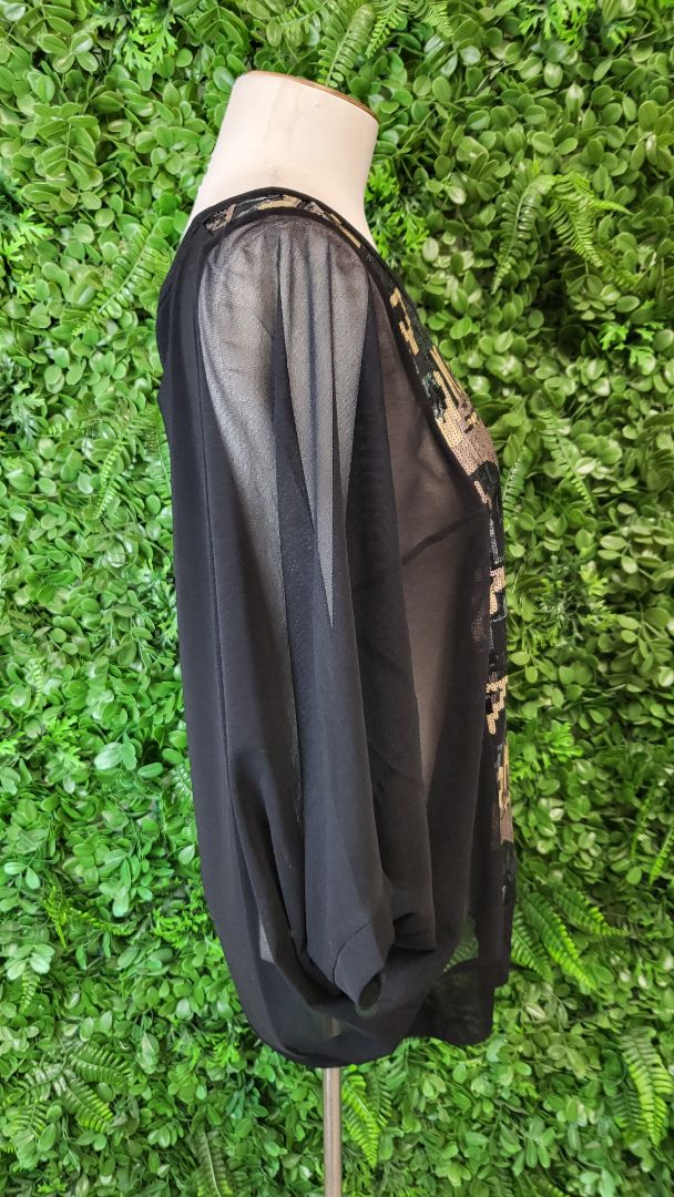 Joseph Ribkoff Black Sequin Top (12)