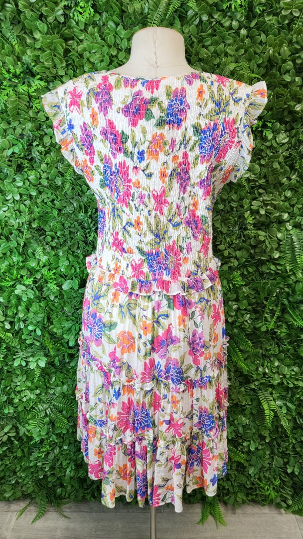 Augustine Floral Shirred Dress (14)