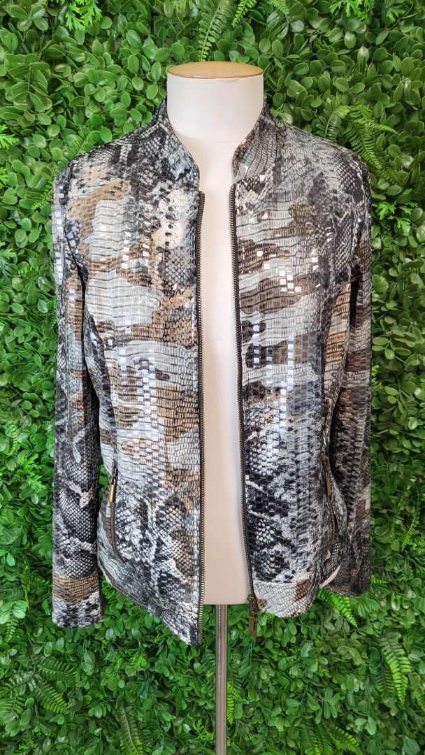 Frank Lyman Snake Animal Print Jacket (12)