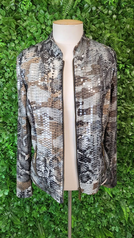 Frank Lyman Snake Animal Print Jacket (12)