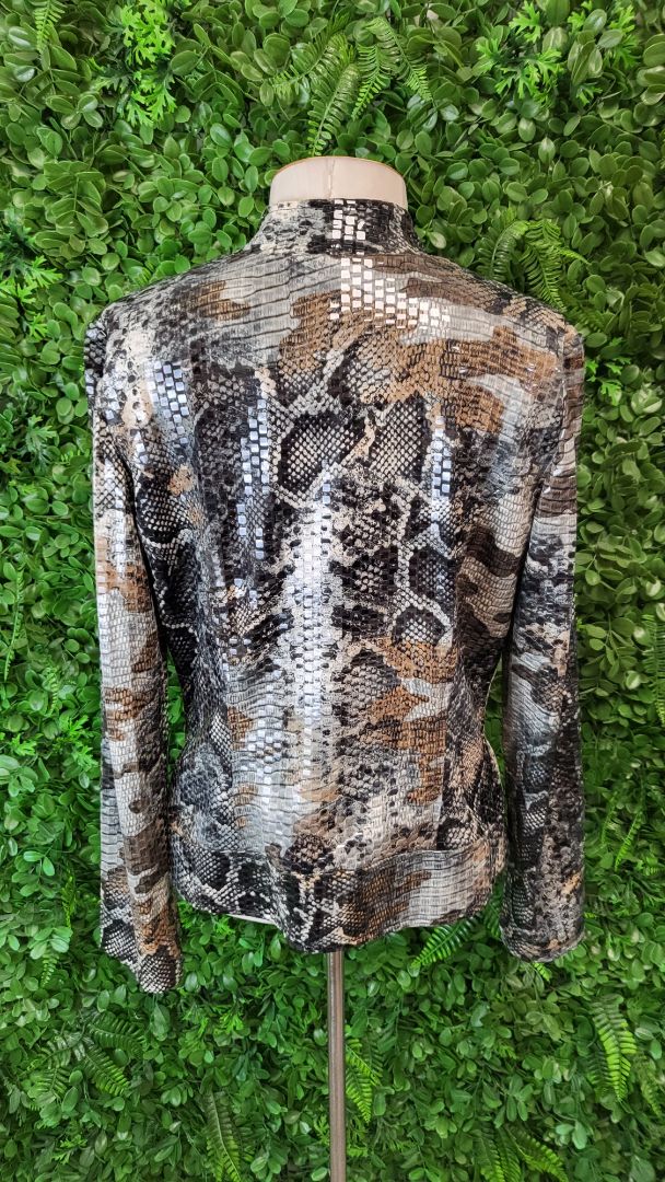 Frank Lyman Snake Animal Print Jacket (12)
