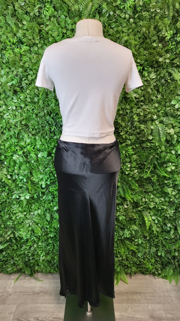 Storm Black Bias Cut Skirt (14)