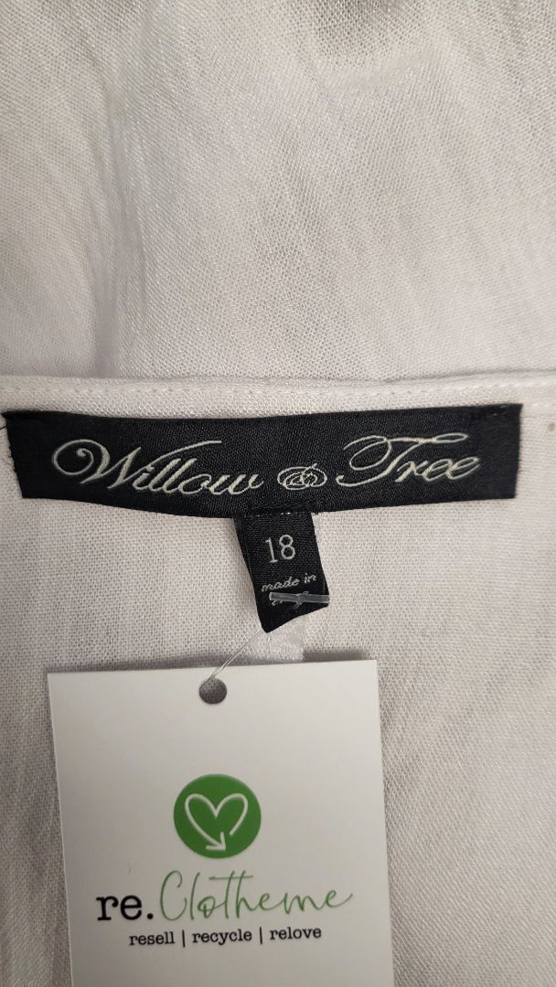 Willow Tree White Frill Sleeve Top (18)