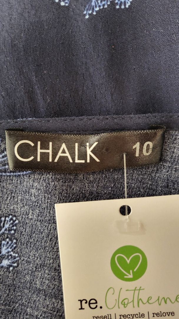 Chalk Navy Drop Tier Dress (10)