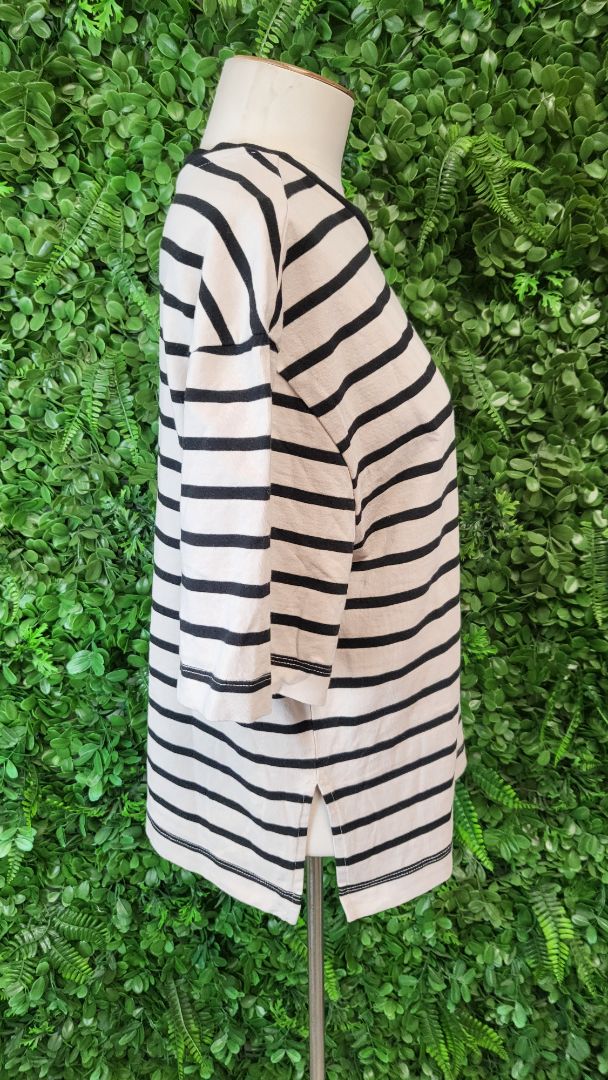 Taylor Sport Stripe Casual Tee Taupe/Black