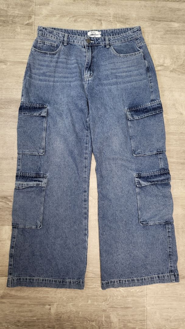 By Lilly Washed Cargo Jeans (16)