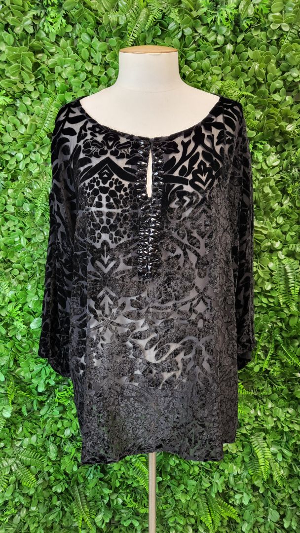Blue Illusion Black Velvet Top (18)