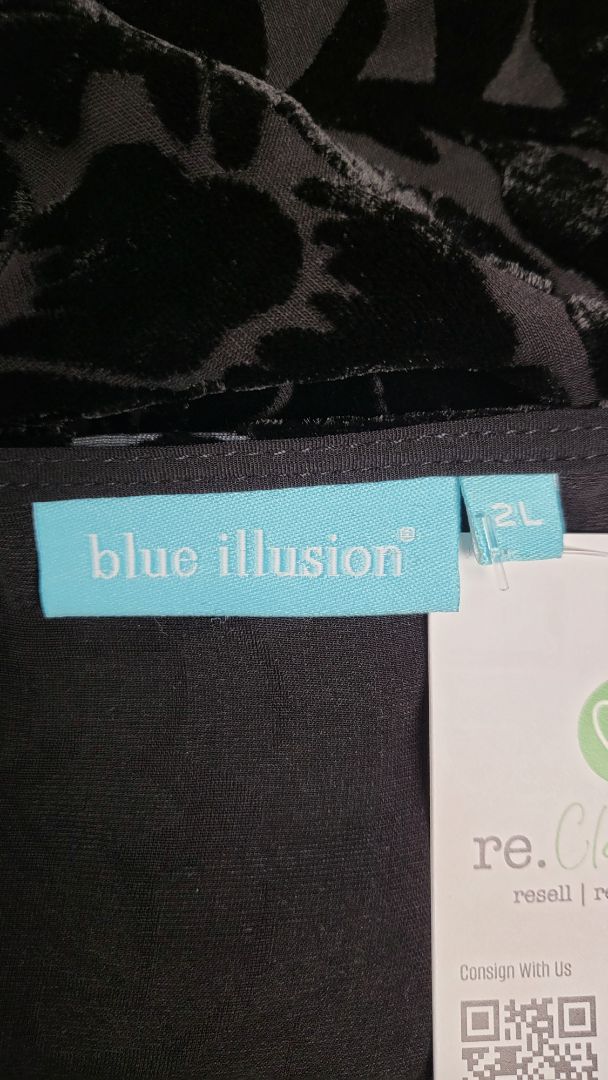 Blue Illusion Black Velvet Top (18)
