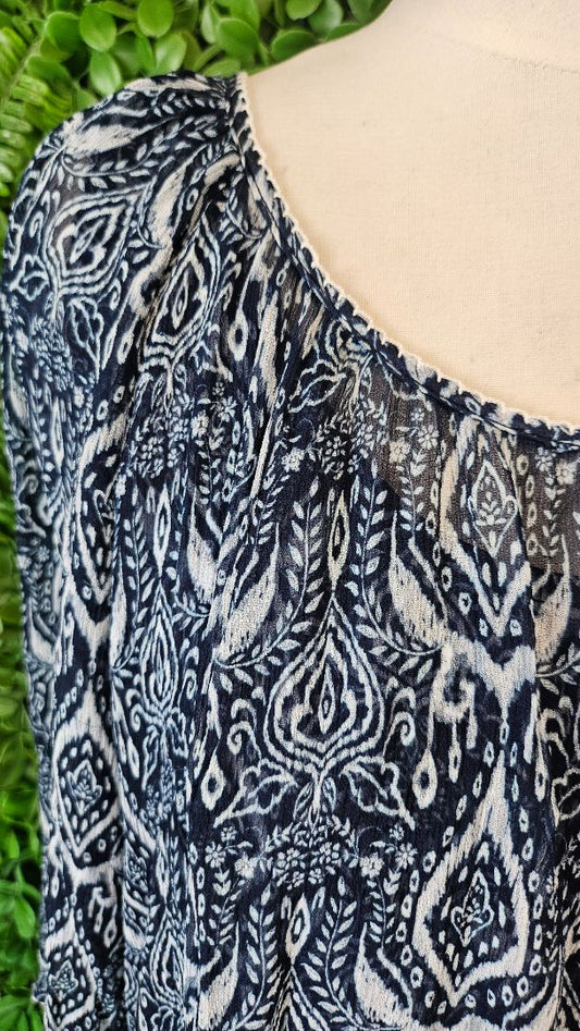 Loobies Story Navy Print Top (16)