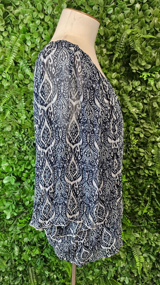 Loobies Story Navy Print Top (16)