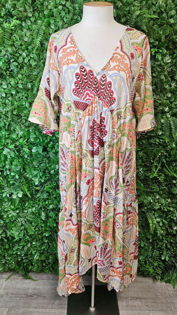 Mariposa Multi Gather Dress BNWT (12-14)