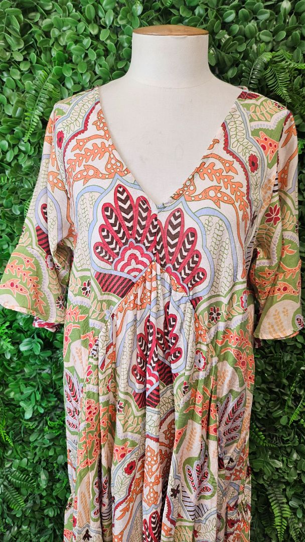 Mariposa Multi Gather Dress BNWT (12-14)