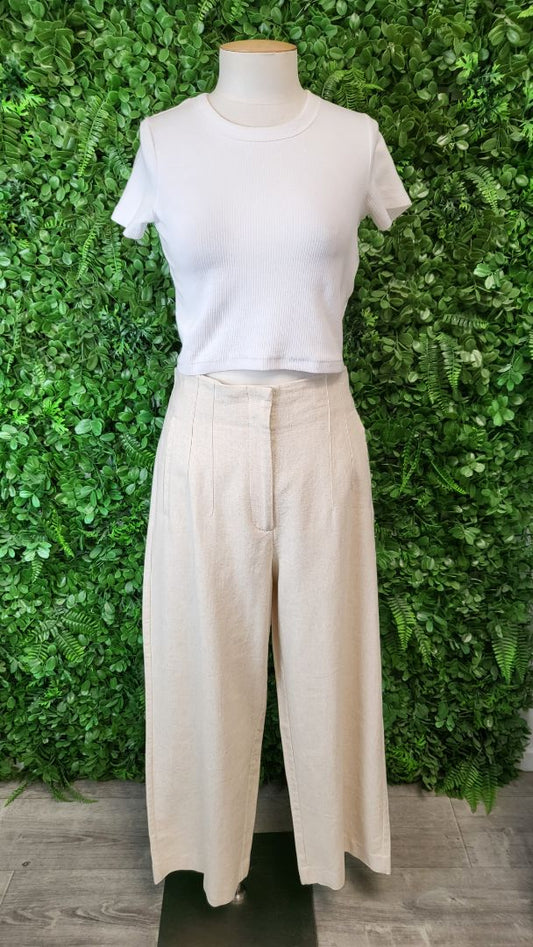 Zara Oat Wide Leg Pant (12)