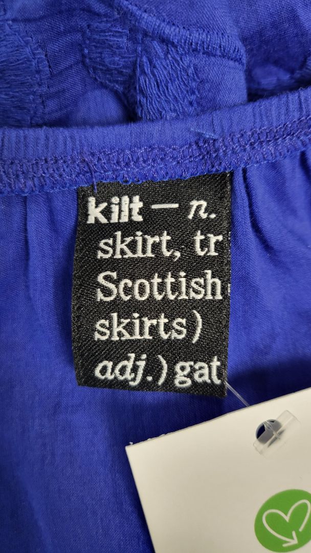 Kilt Azure Silk Lace Trim Dress (12)