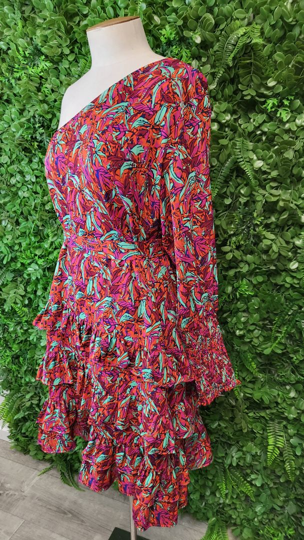 Augustine Floral One Sleeve Dress (16)