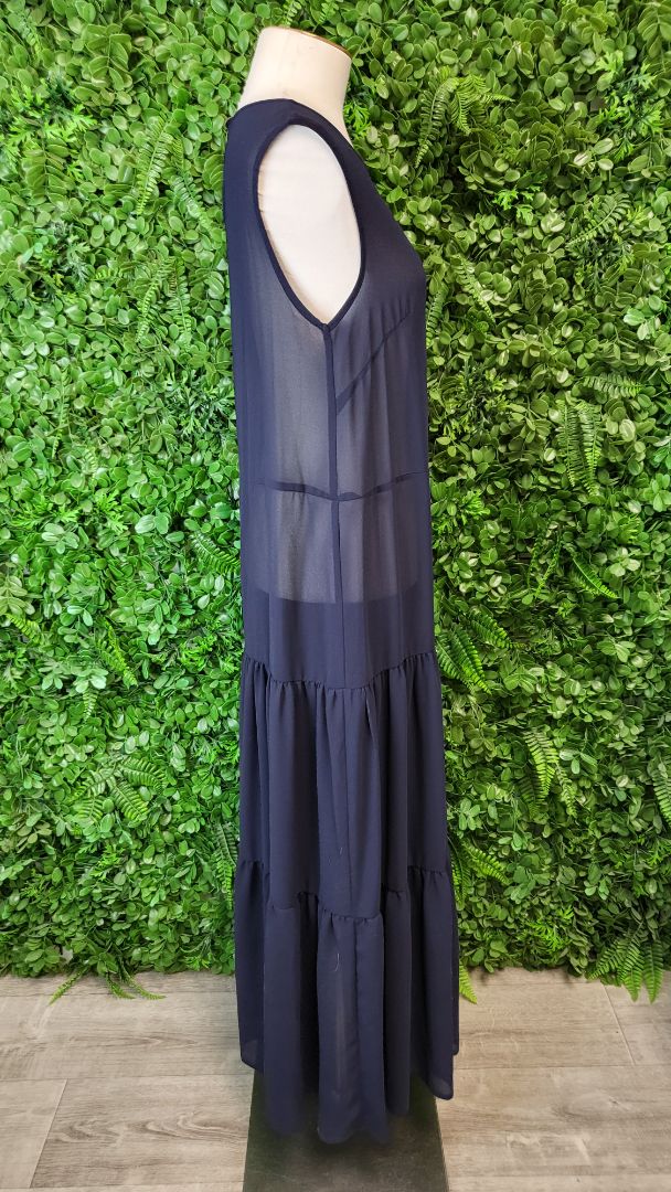 Staple + Cloth Navy Sheer Maxi Dress (8)
