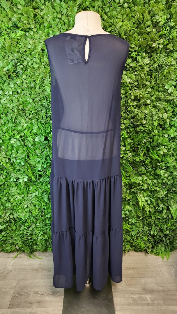 Staple + Cloth Navy Sheer Maxi Dress (8)