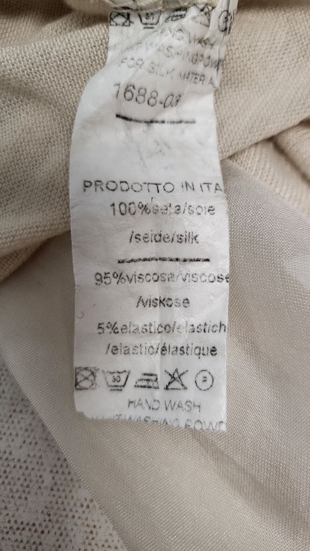 Imagine Italy Cream/Taupe Silk Top (12-16)