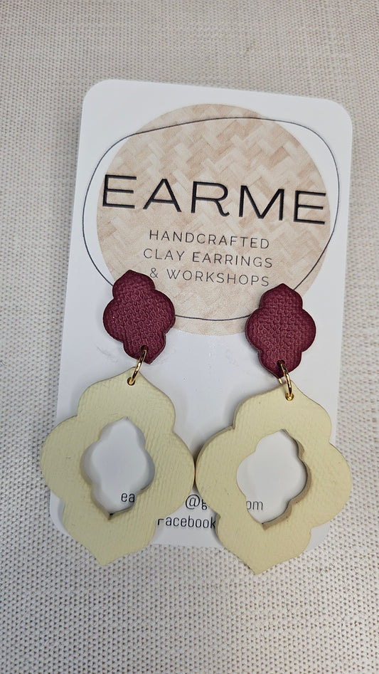 Earme  Creamy Lemon Earrings New