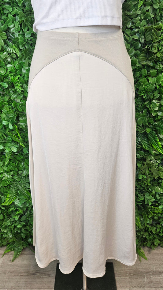 Paula Ryan Sand Panelled skirt (14-16)