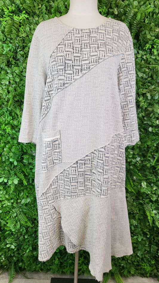 Haben Grey Textured Dress (14-16)