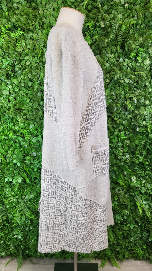 Haben Grey Textured Dress (14-16)
