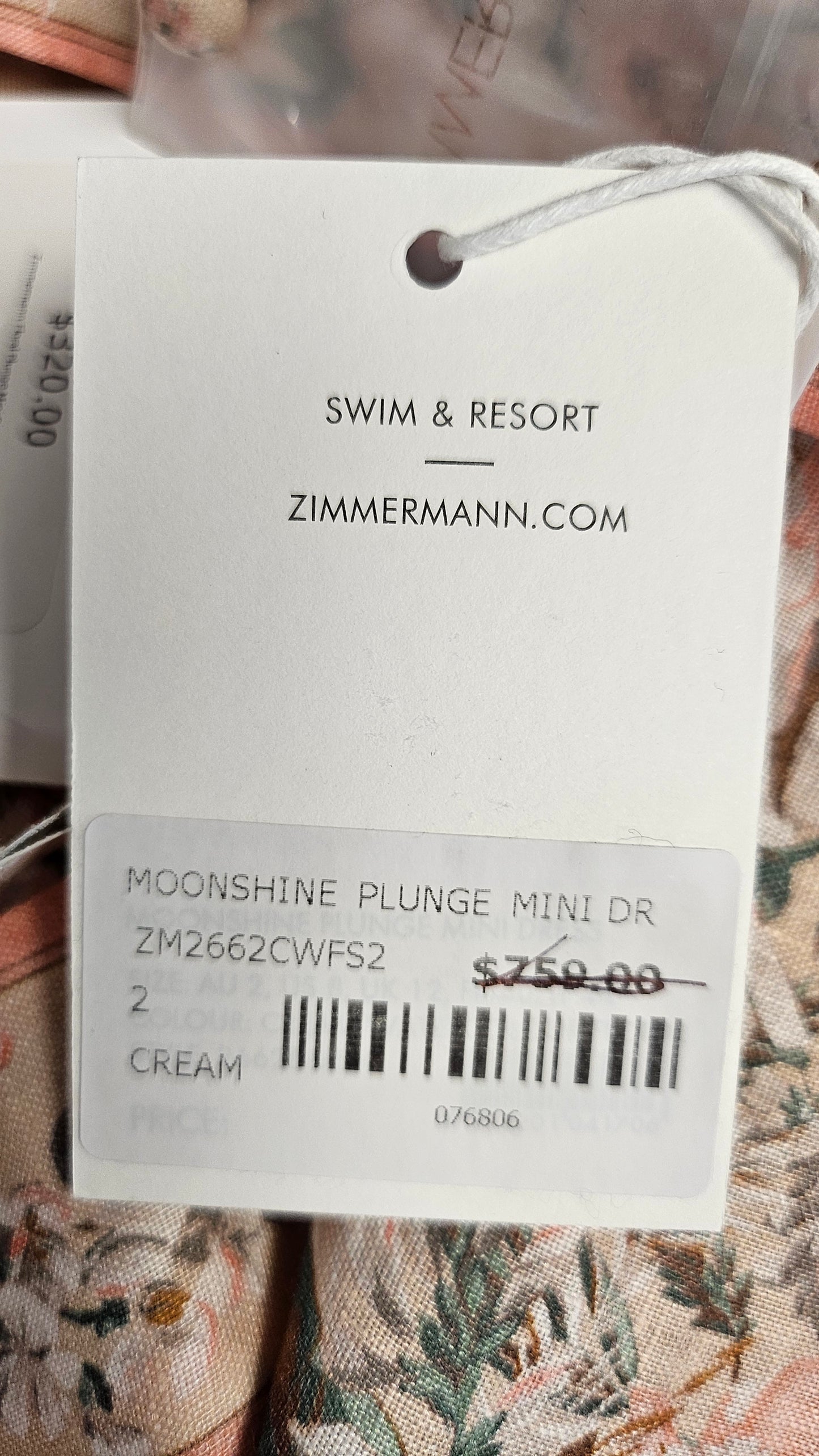 Zimmermann Floral Plunge Mini Dress BNWT (12)