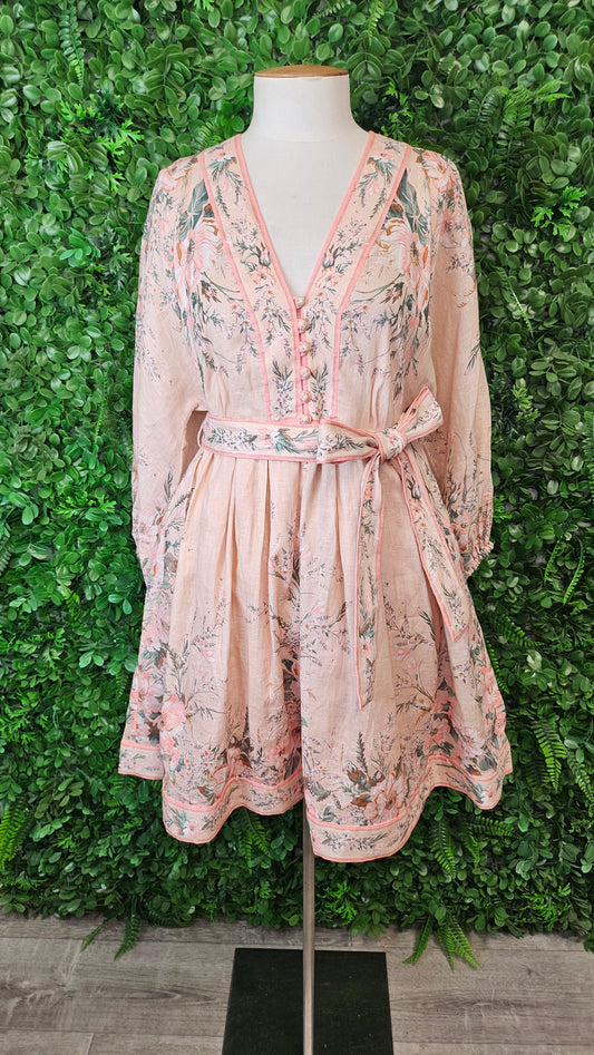 Zimmermann Floral Plunge Mini Dress BNWT (12)