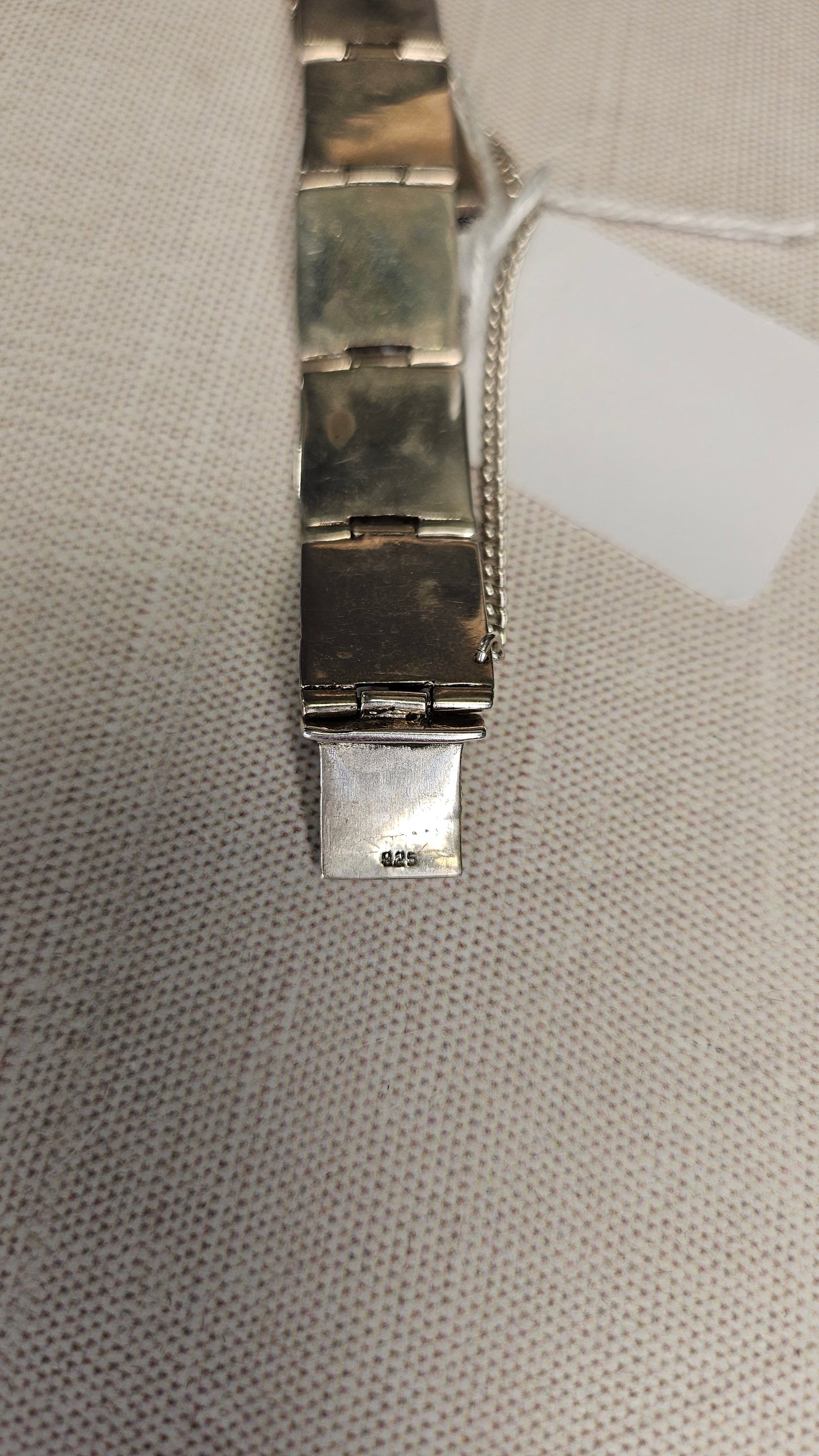 Brutalist  Sterling Silver Abstract Braclet 20cm