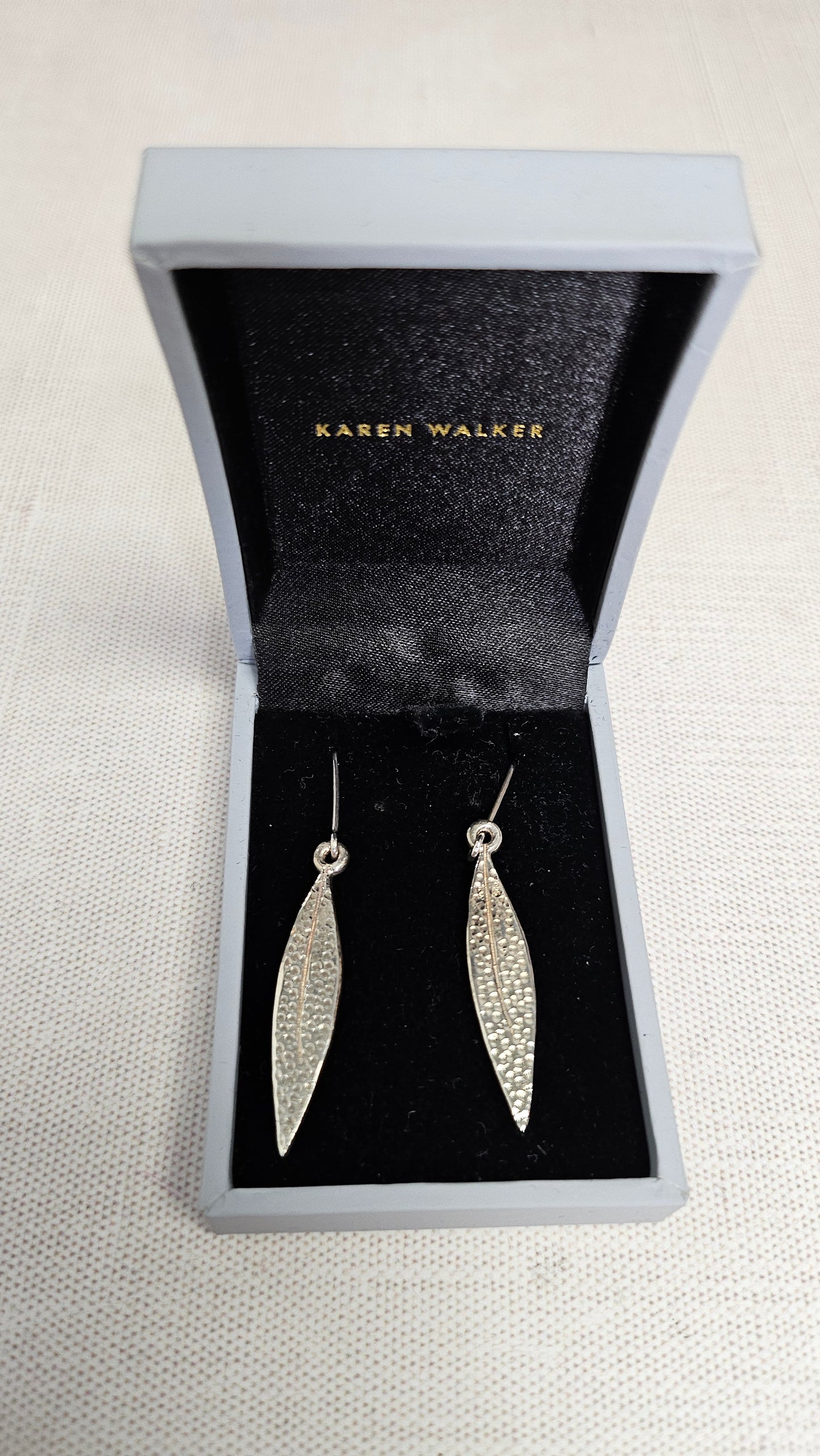 Karen Walker  925 Leaf Drop Earrings