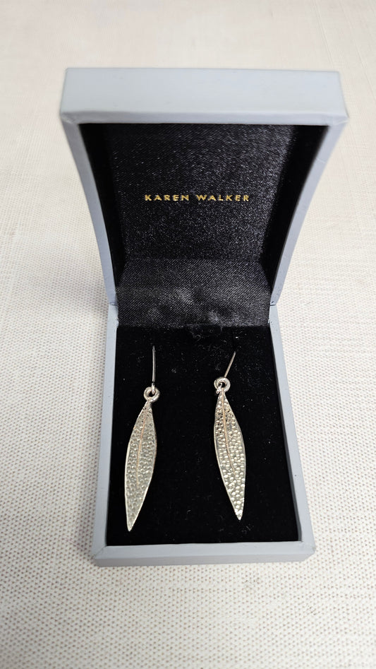 Karen Walker  925 Leaf Drop Earrings