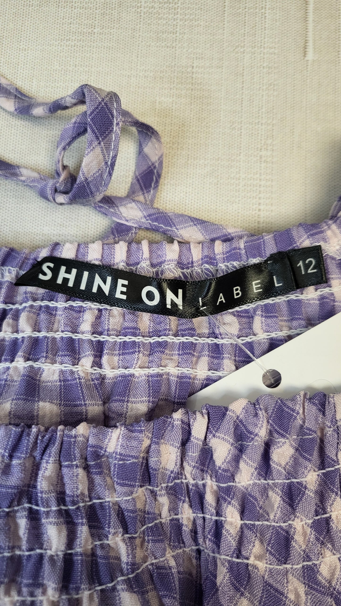 Shine On Label Lavendar Gingham Top (12)