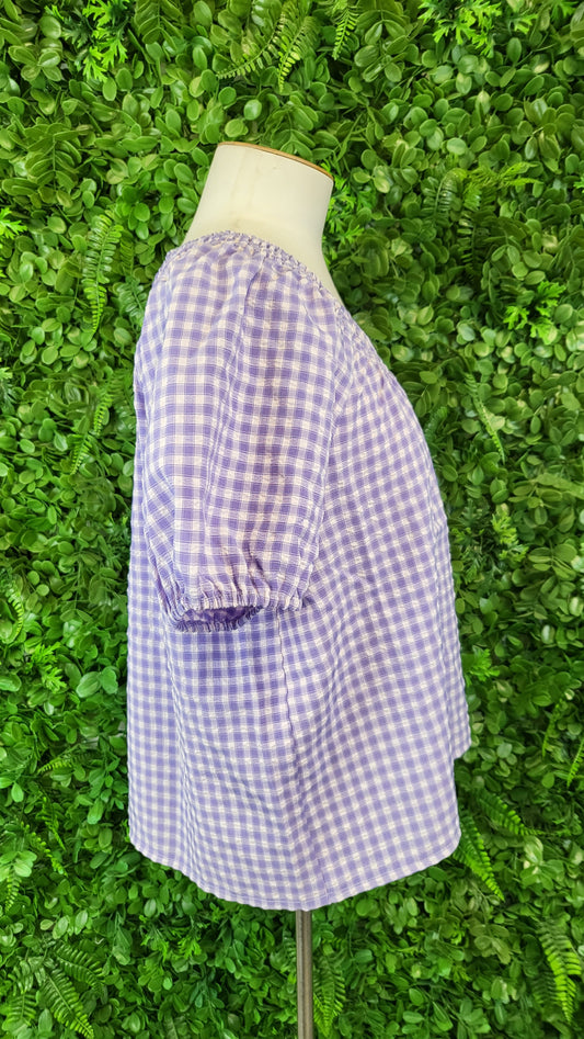 Shine On Label Lavendar Gingham Top (12)