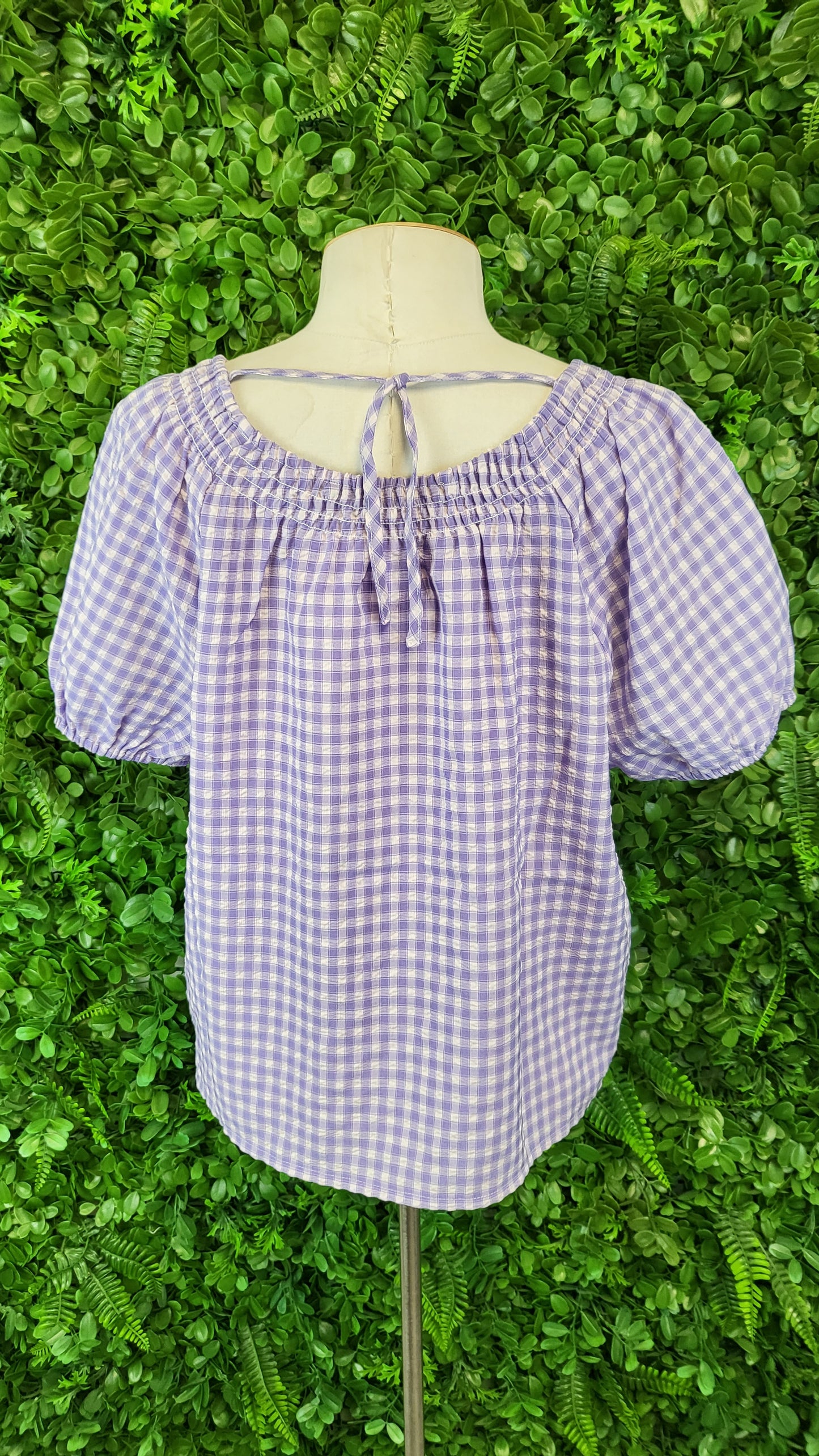 Shine On Label Lavendar Gingham Top (12)