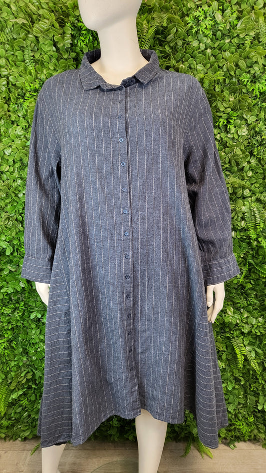 PQ Collections Denim Blue Shirt Dress (20-22)