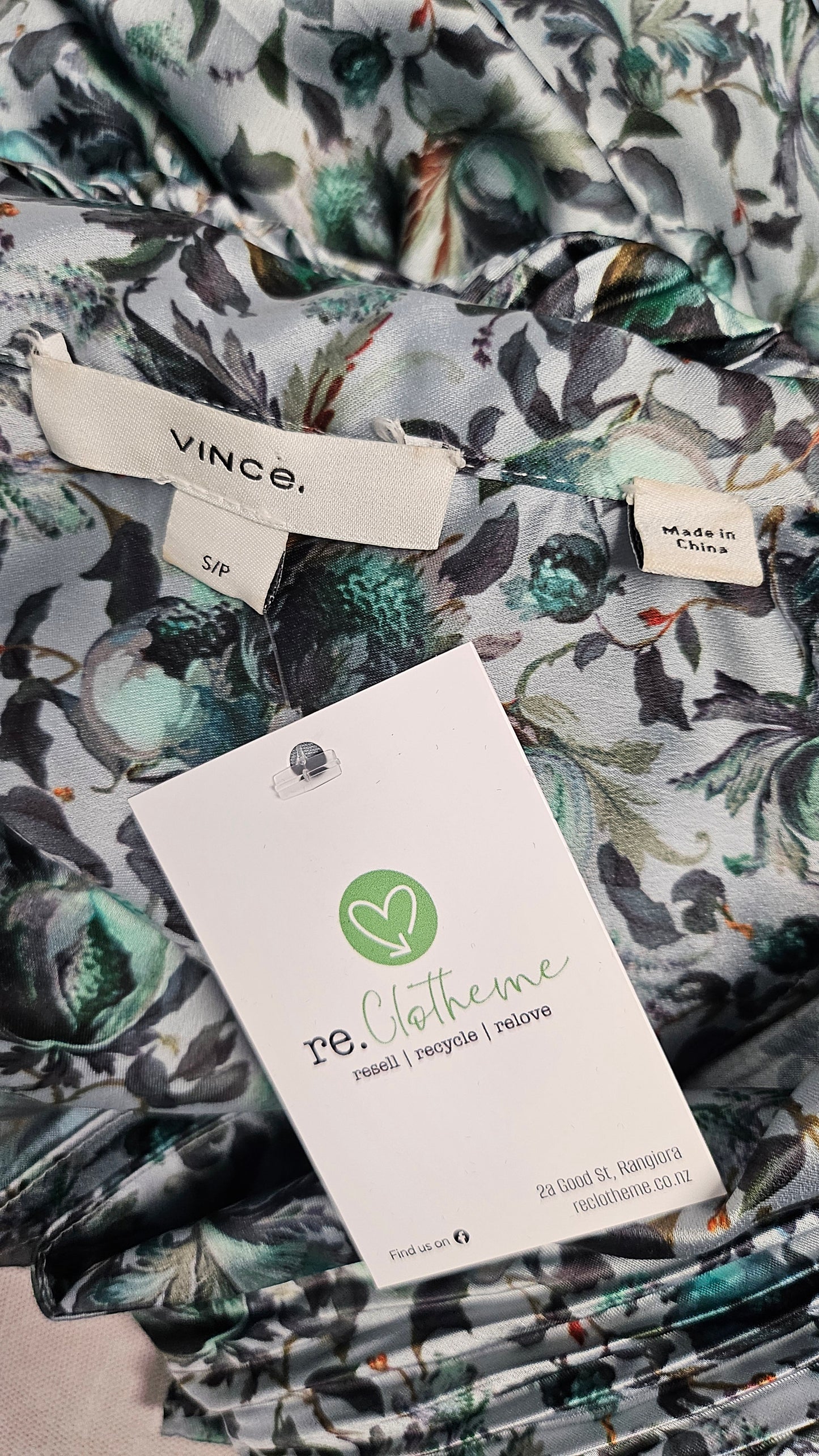 Vince Floral Pleat Shirt Dress (10)