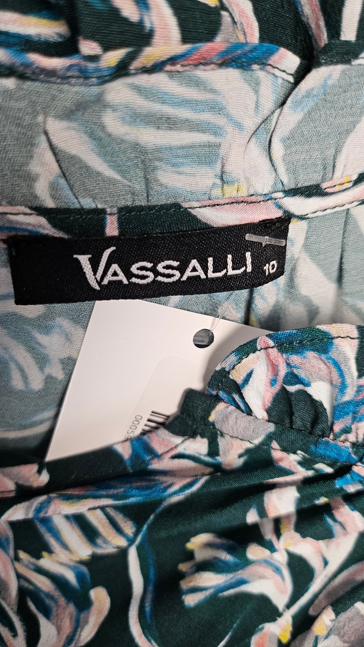 Vassalli Green Print Maxi Dress (10-12)